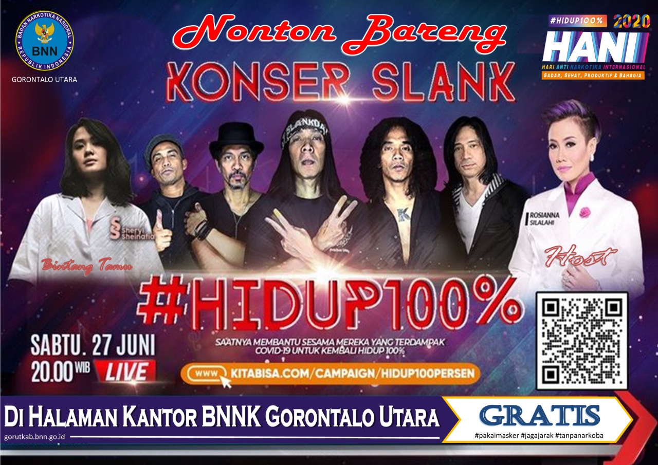Meski Hujan, BNNK Gorontalo Utara Sukses Gelar Nonton Bareng Konser Virtual SLANK Meski Hujan, BNNK Gorontalo Utara Sukses Gelar Nonton Bareng Konser Virtual SLANK