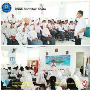 Diseminasi Informasi Anti Narkoba Melalui Penyuluhan Pada Kegiatan MPLS di SMPN 1 dan SMKN 1 Kab. Gorontalo Utara