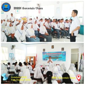 Diseminasi Informasi Anti Narkoba Melalui Penyuluhan Pada Kegiatan MPLS di SMPN 1 dan SMKN 1 Kab. Gorontalo Utara