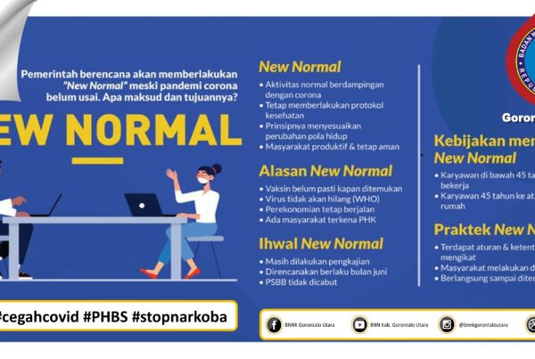 BNNK Gorontalo Utara Sudah Siap, Berikut Panduan New Normal di Tempat Kerja