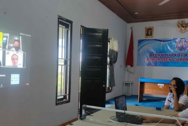 Tingkatkan Sinergi Kehumasan, BNNK Gorontalo Mengikuti Rapat Koordinasi Virtual