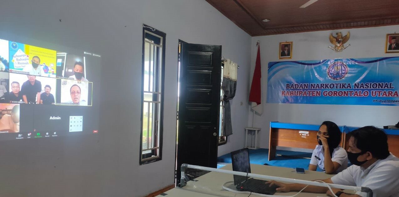 Tingkatkan Sinergi Kehumasan, BNNK Gorontalo Mengikuti Rapat Koordinasi Virtual