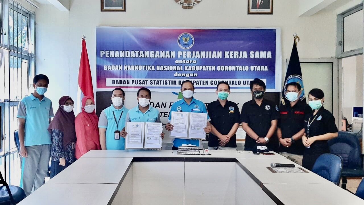 Wujudkan Sinergitas dalam Pemberantasan Narkotika, BNN Kab. Gorontalo Utara Jalin Kerja Sama Dengan BPS
