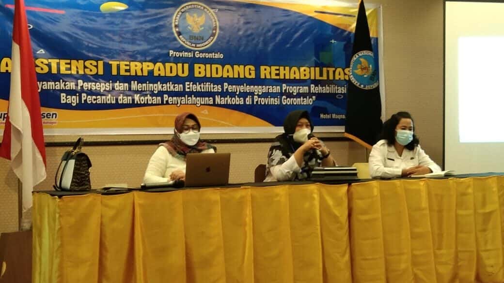 Satukan Persepsi, BNNK Gorontalo Utara Mengikuti Asistensi Terpadu Bidang Rehabilitasi Dari BNN RI