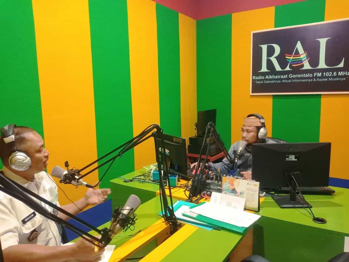 Awal Mei 2021, BNN Kab. Gorontalo Utara Kunjungi Radio Alkhairat Gorontalo