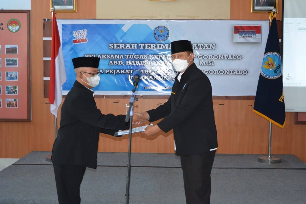 Sertijab Kepala BNN Provinsi Gorontalo, Ir. Sukandar : Ada 3 Poin Penting Dalam Pelaksanaan Program War On Drugs