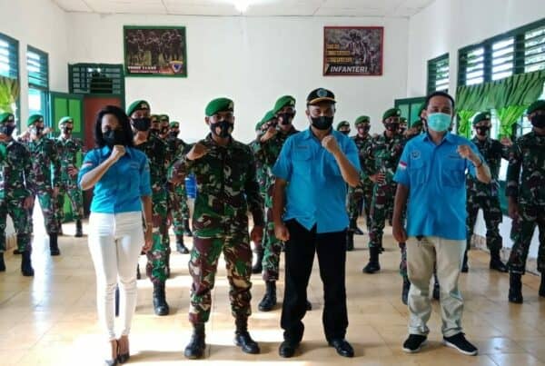 Sinergi Berantas Penyalahgunaan Narkotika, BNN Kab. Gorontalo Utara Sosialisasikan P4GN Pada Prajurit Kompi Senapan A/713