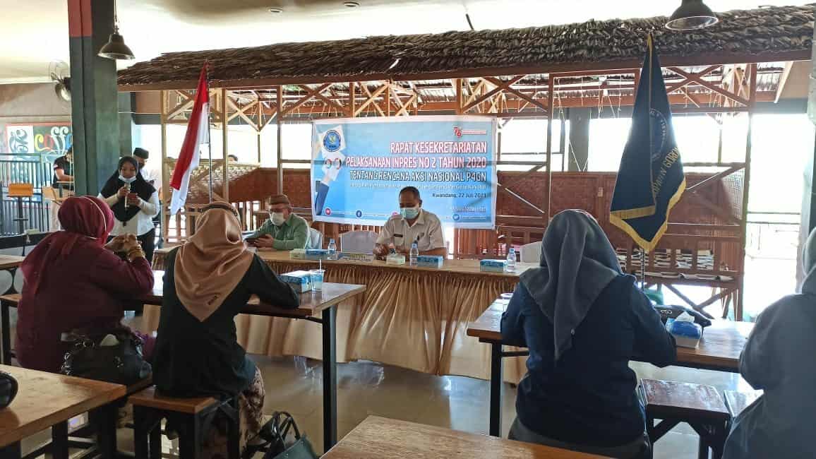 Tingkatkan Capaian RAN P4GN Tahun 2021, BNN Kab. Gorontalo Utara Sukses Gelar Rapat Kesekretariatan