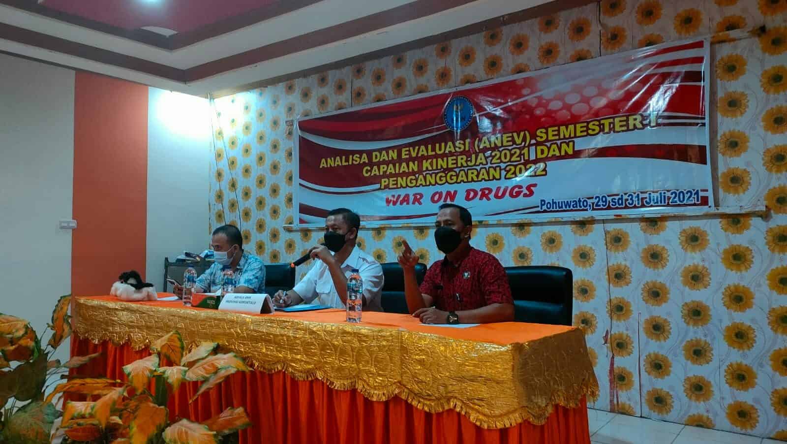 ANEV Semester I Tahun 2021, Berikut Capaian Kinerja BNN Kab. Gorontalo Utara