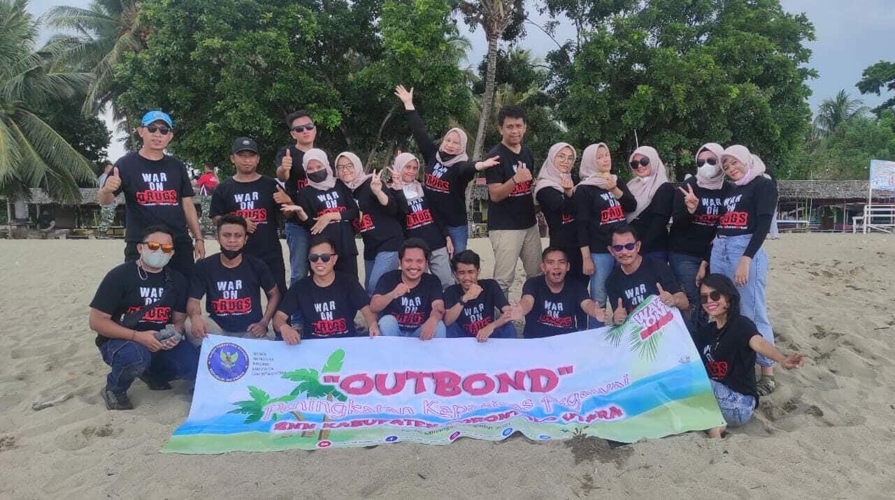 BNNK Gorontalo Utara Sukses Gelar Kegiatan Peningkatan Kapasitas Pegawai Melalui Outbond