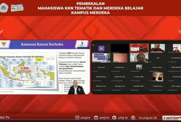 Jadi Narasumber Webinar Pembekalan Mahasiswa KKN, Kepala BNN Kab. Gorontalo Utara : “Mahasiswa Mempunyai Peran dalam Mewujudkan Desa Bersinar”