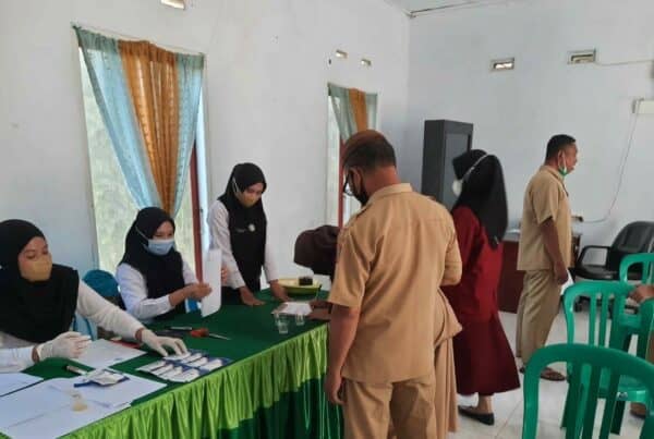 Test Urine Puluhan Perangkat Desa Alata Karya, BNN Kab. Gorontalo Utara Temukan Ini
