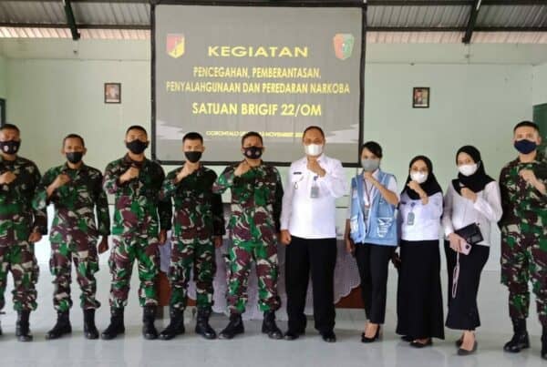Satuan BRIGIF 22/OM Gelar Sosialisasi Narkoba Sekaligus Test Urine