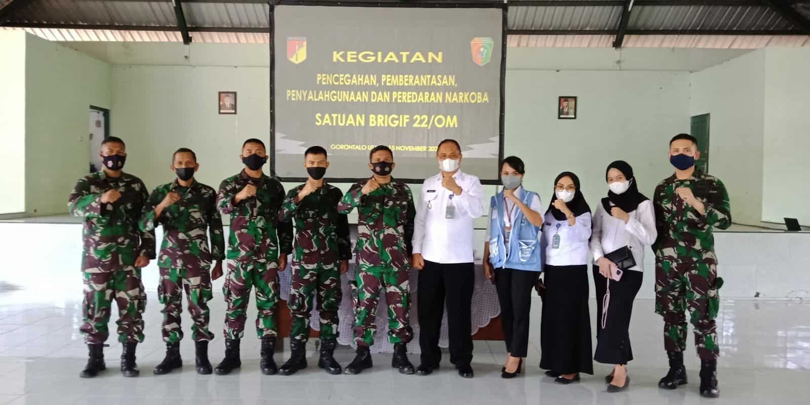 Satuan BRIGIF 22/OM Gelar Sosialisasi Narkoba Sekaligus Test Urine