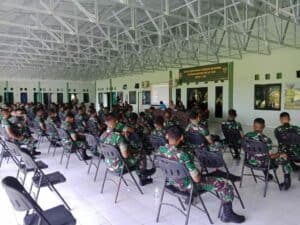 Sebanyak 40 Prajurit YONIF 715/MTL Jalani Test Urine Usai Sosialisasi P4GN