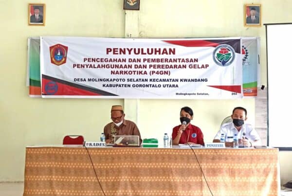 Kepala Desa Molingkapoto Selatan Alfian Uno Ajak Masyarkatnya Untuk Ikut Perangi Narkoba