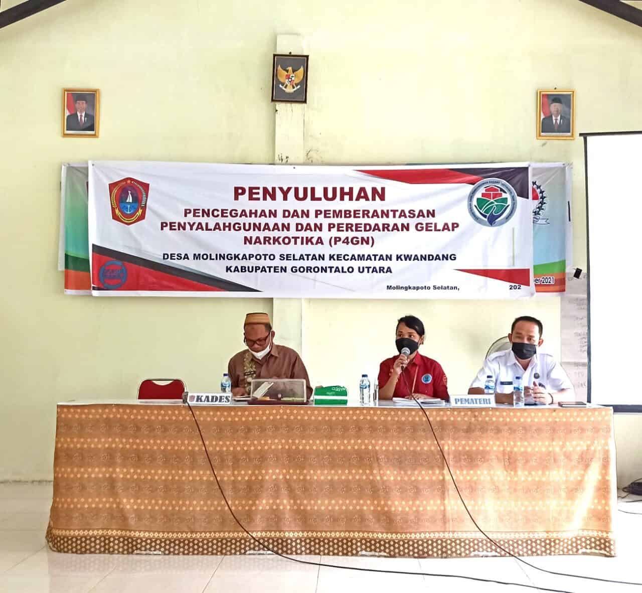 Kepala Desa Molingkapoto Selatan Alfian Uno Ajak Masyarkatnya Untuk Ikut Perangi Narkoba