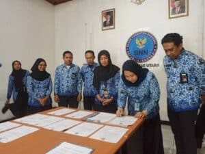 Penandatanganan Pakta Integritas dan Perjanjian Kinerja Pegawai BNN Kabupaten Gorontalo Utara