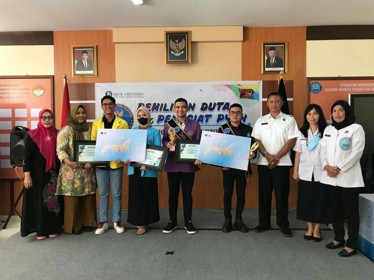 Universitas Nahdlatul Ulama Gorontalo Borong Gelar Juara Pada Pemilihan Duta Anti Narkoba BNN Provinsi Gorontalo 2022