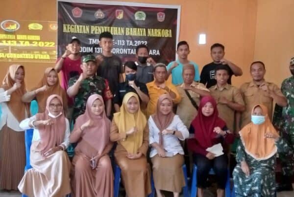 Sinergitas TMMD ke 113 KODIM 1314/Gorontalo Utara dalam War On Drugs