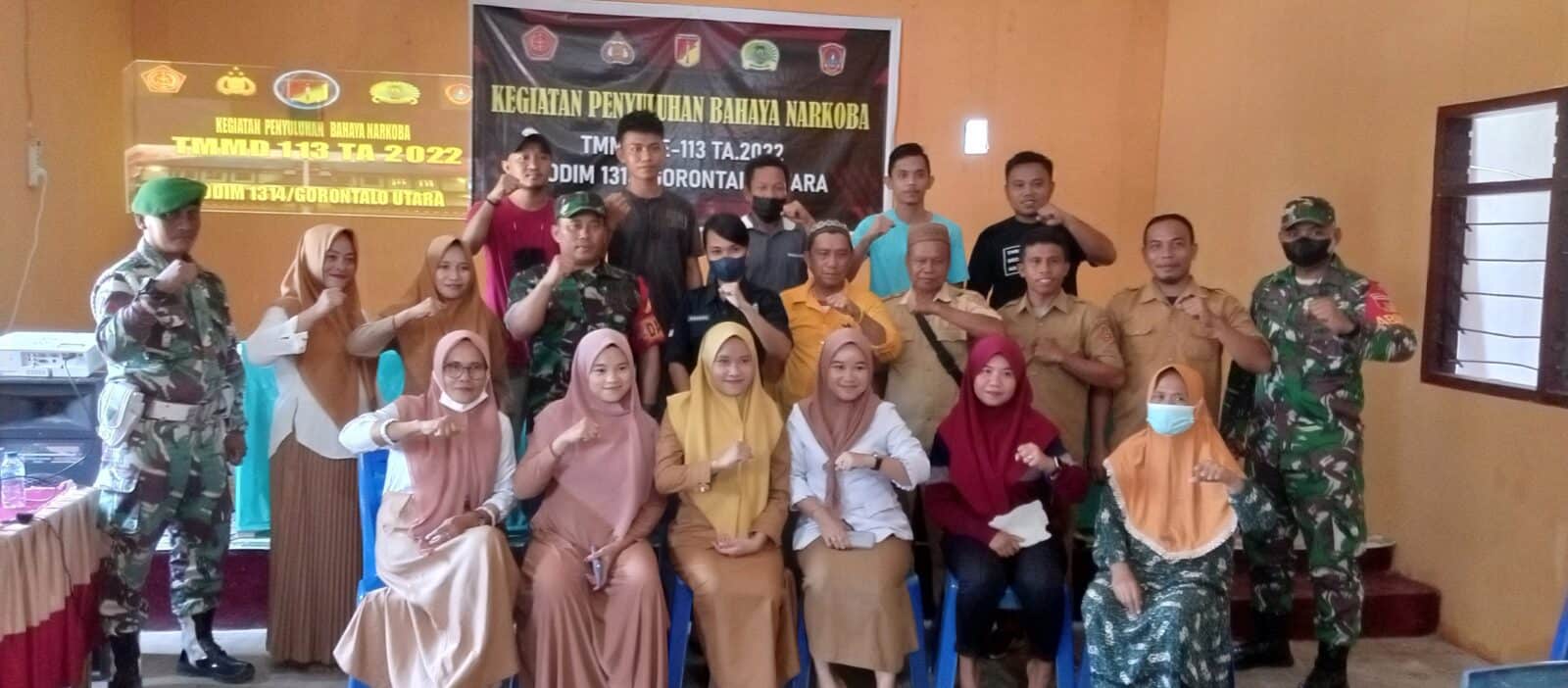 Sinergitas TMMD ke 113 KODIM 1314/Gorontalo Utara dalam War On Drugs
