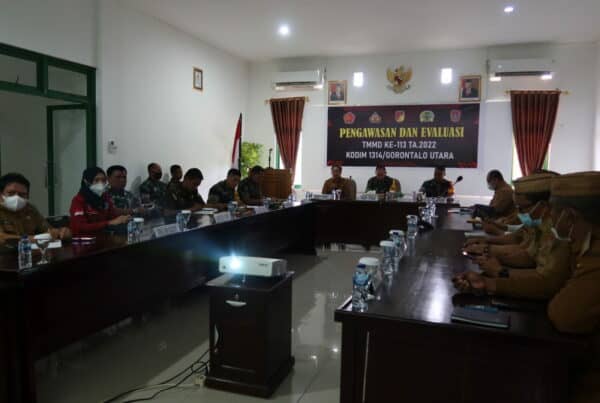 Pelaksanaan Pengawasan dan Evaluasi TMMD ke-113 Kabupaten Gorontalo Utara