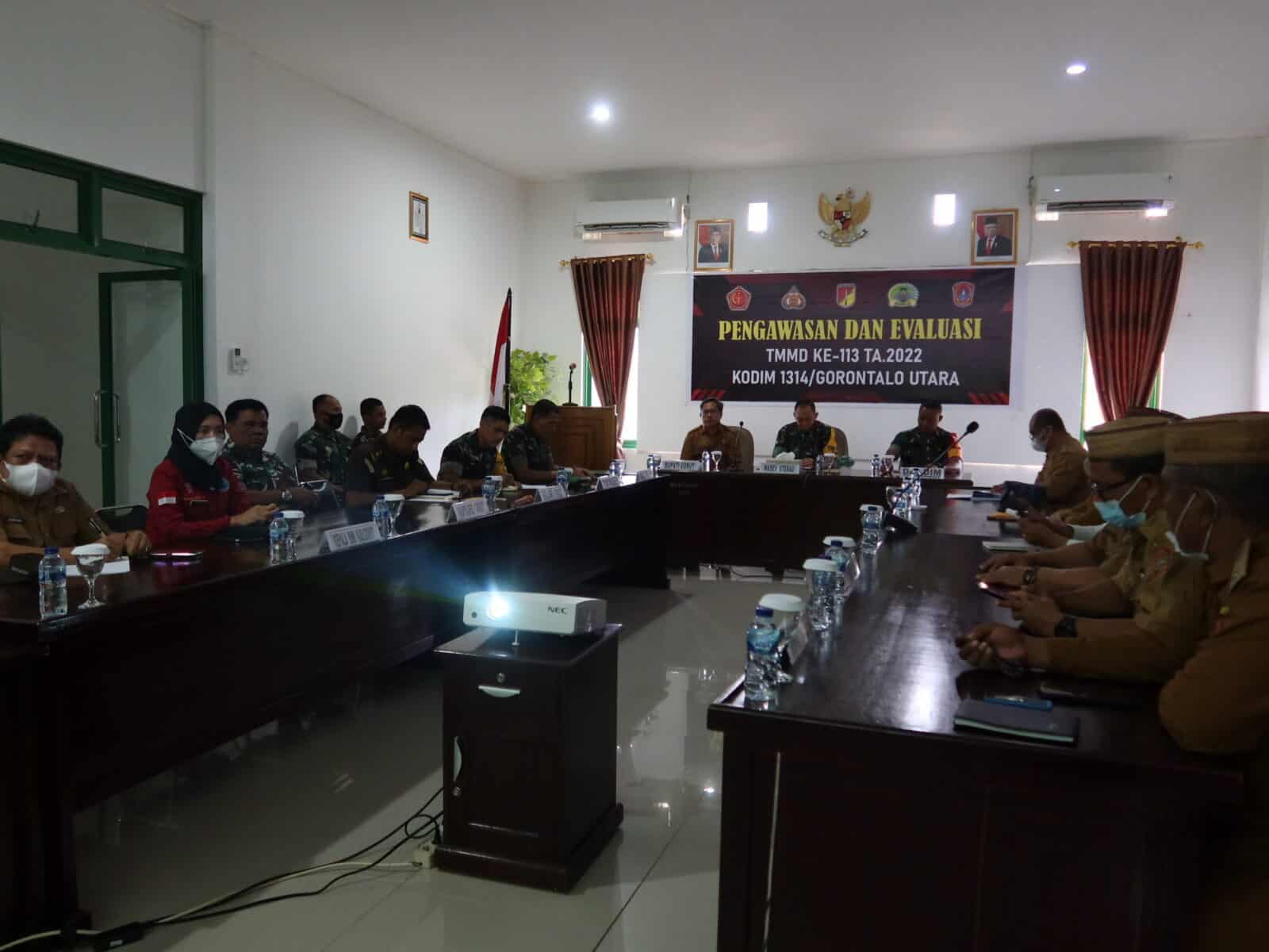Pelaksanaan Pengawasan dan Evaluasi TMMD ke-113 Kabupaten Gorontalo Utara