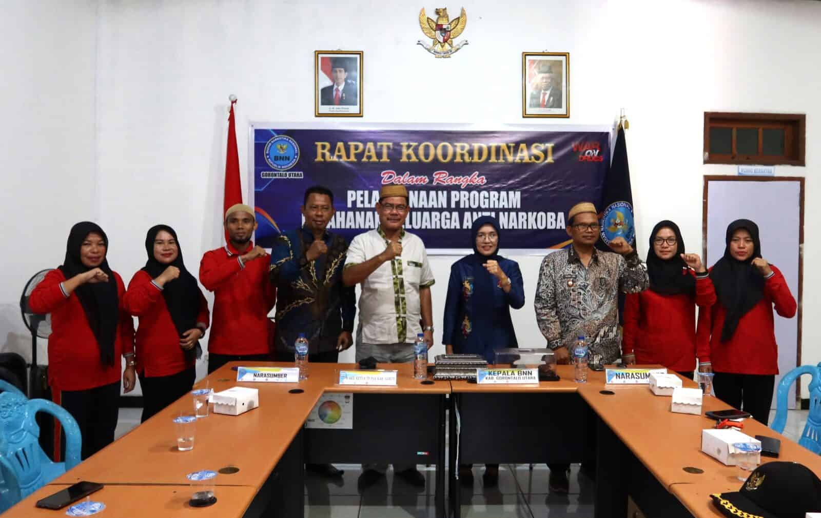 Rapat Koordinasi Pelaksanaan Program Ketahanan Keluarga Anti Narkoba Kabupaten Gorontalo Utara