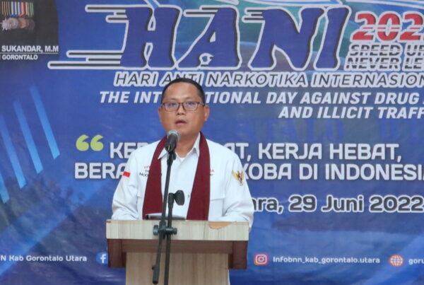 Hadiri Puncak Peringatan HANI 2022, Bupati Gorontalo Utara Ingatkan Semua Untuk Perang Melawan Narkotika