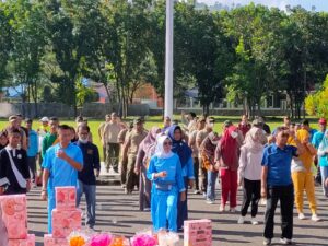 Pra HANI 2022, BNN Kabupaten Gorontalo Utara Sukses Gelar Fun Walk dan Senam War On Drugs Bersama Masyarakat