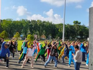 Pra HANI 2022, BNN Kabupaten Gorontalo Utara Sukses Gelar Fun Walk dan Senam War On Drugs Bersama Masyarakat