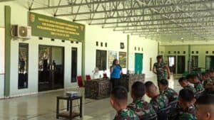 Cegah Penyalahgunaan Narkotika, YONIF 715/MTL Gelar Sosialisasi P4GN dan Test Urine