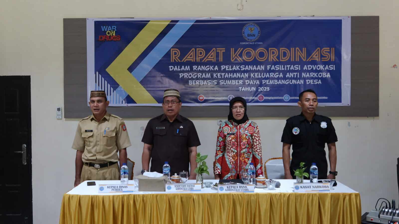 Sekda Suleman Lakoro Membuka Rapat Koordinasi Fasilitasi Program Ketahanan Keluarga Anti Narkoba