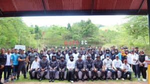 Kepala BNN Provinsi Gorontalo Bersama Jajarannya, Ikut Latihan Menembak di Ilato SC Brimob Gorontalo