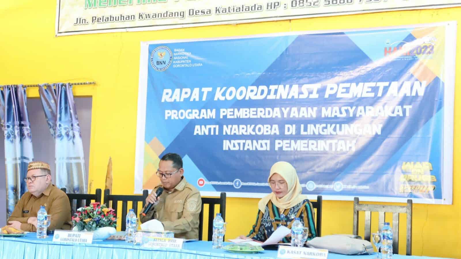 Bupati Thariq Modanggu Membuka Rakor Pemetaan Program Pemberdayaan Masyarakat Anti Narkoba