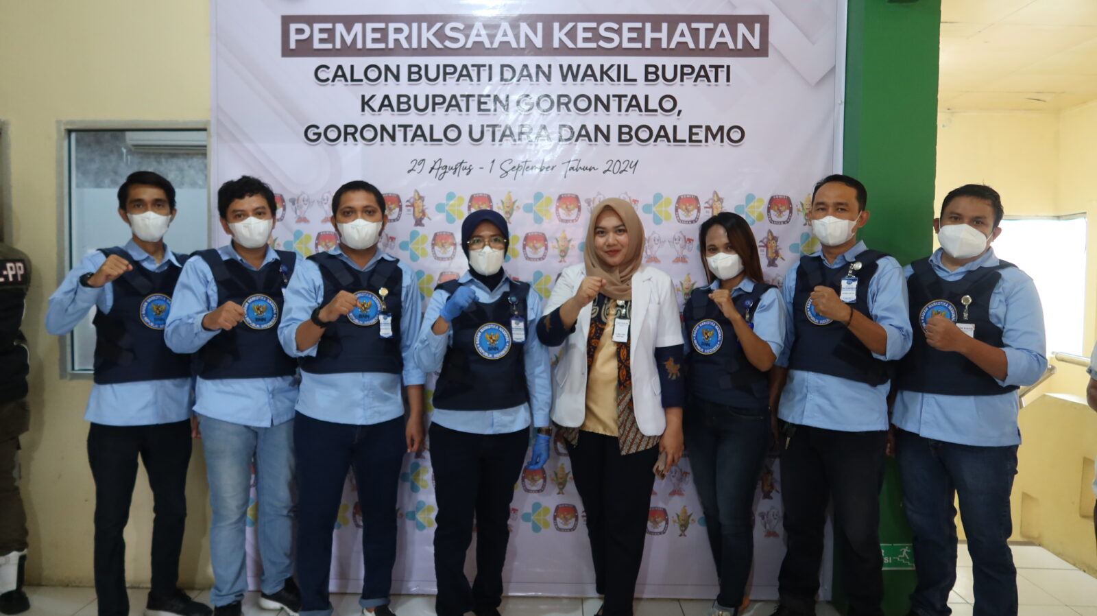 Tiga Paslon untuk Pilkada Gorontalo Utara Jalani Test Urine
